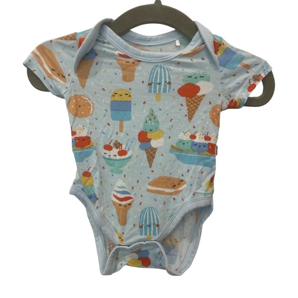 Little Sleepies Blueberry Ice Cream Social Bodysuit Size Preemie